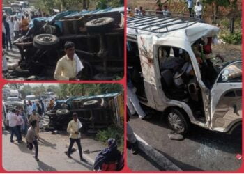 नांदेड-भोकर रोडवर सिताखंडी मोड येथे अपघातात 4 मृत्यू<br>लगेच माहिती मिळाल्याने जिल्हा प्रशासनाकडून तात्काळ जखमींवर उपचार 1 image editor output image1415831142 1687188015392