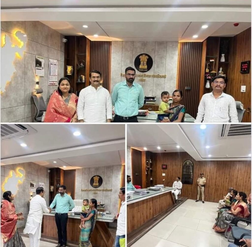 श्रीकांत पाटील यांनी कामारी येथील मयताच्या कुटुंबाची जिल्हाधिकाऱ्यांशी करून दिली भेट….<br />👉🏻लवकरच शासनाची मदत कामारी येथील मयत पिडीतांच्या नातेवाईकाना मिळणार 2 IMG 20231027 202133