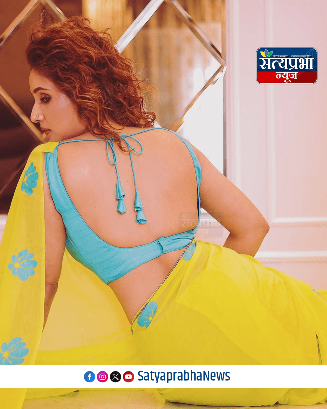 पिवळ्या साडीत रूपाली भोसलेने दिल्या डोळ्याचं पारणं फेडणा-या पोझ 2 SPN Celebrity Photo4